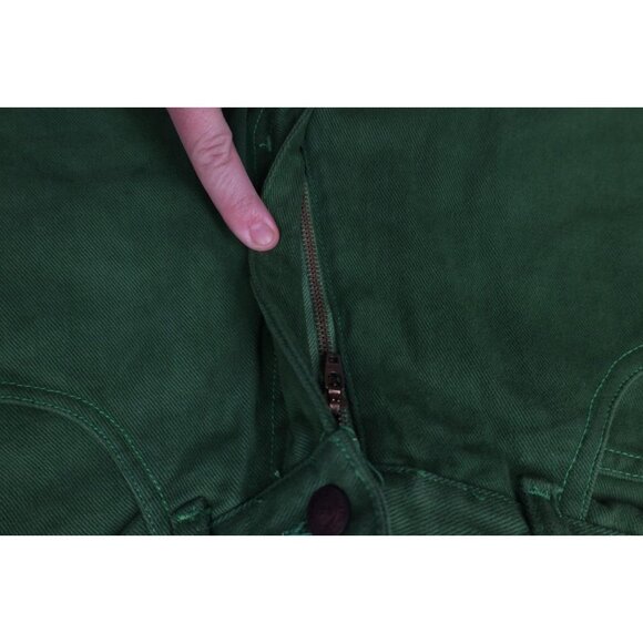Deadstock Vtg 90s Streetwear Mens 31x34 Baggy Fit Skateboard Jeans Grass Green - Picture 6 of 14